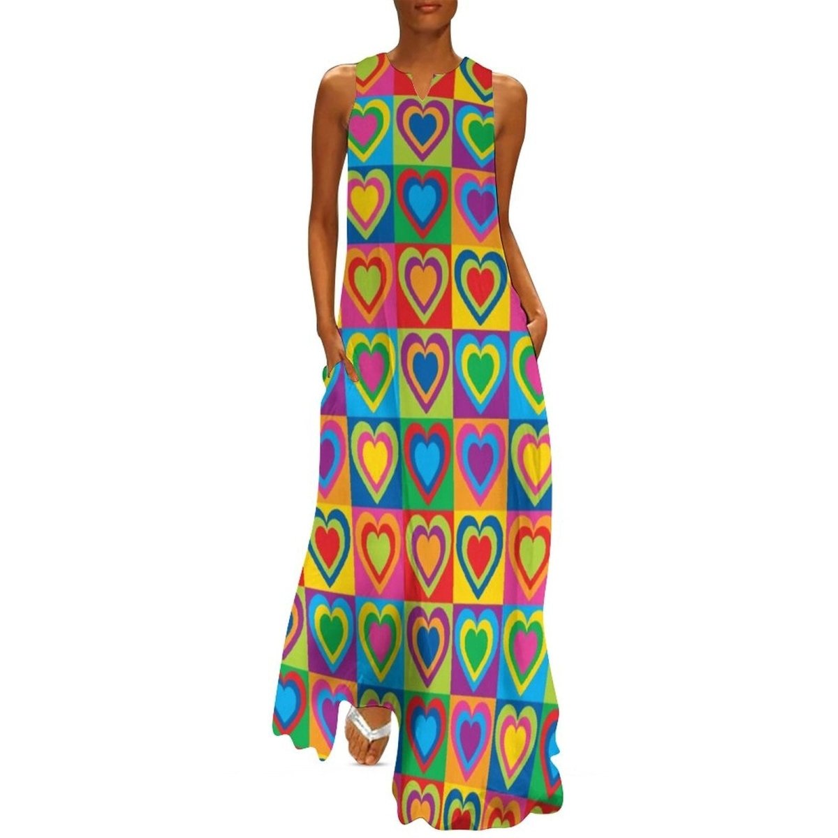 70er Jahre schickes Hippie-Kleid