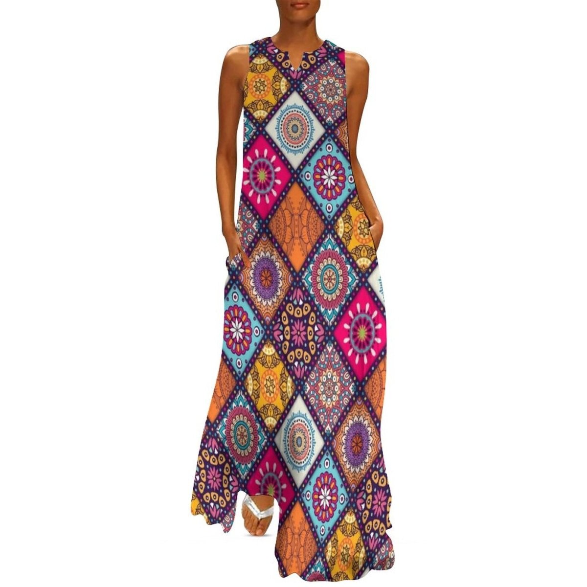 70er Jahre Kleid Hippie Orient