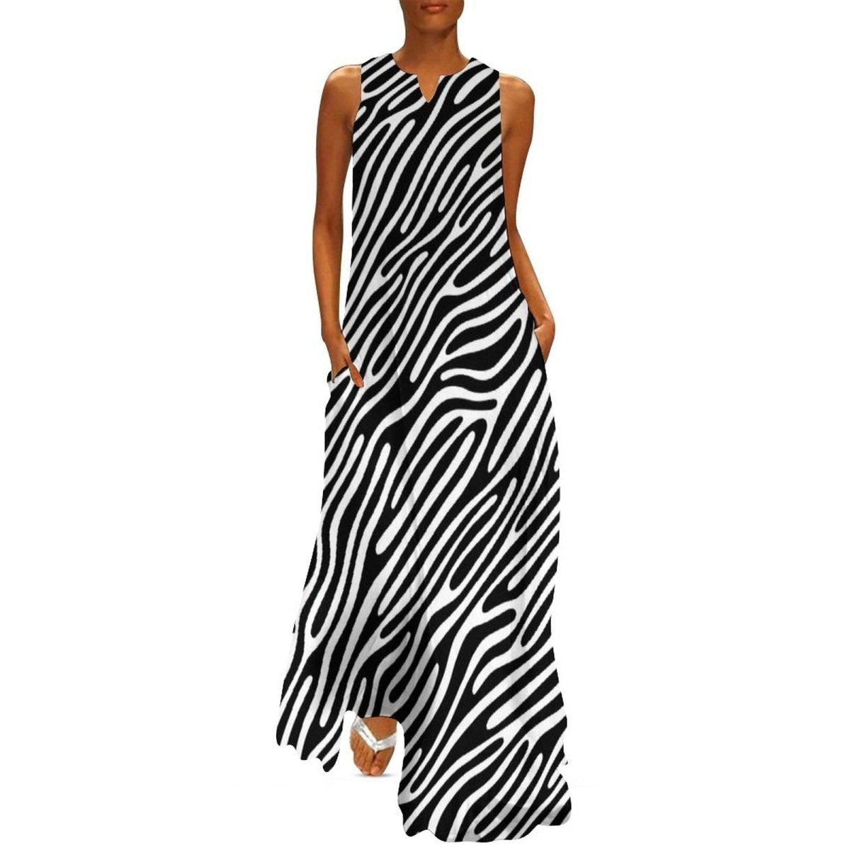 70er Jahre Vintage Zebrakleid