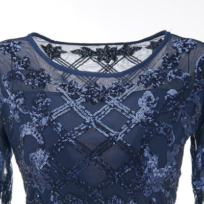 Vintage Blaues 20er Jahre Kleid