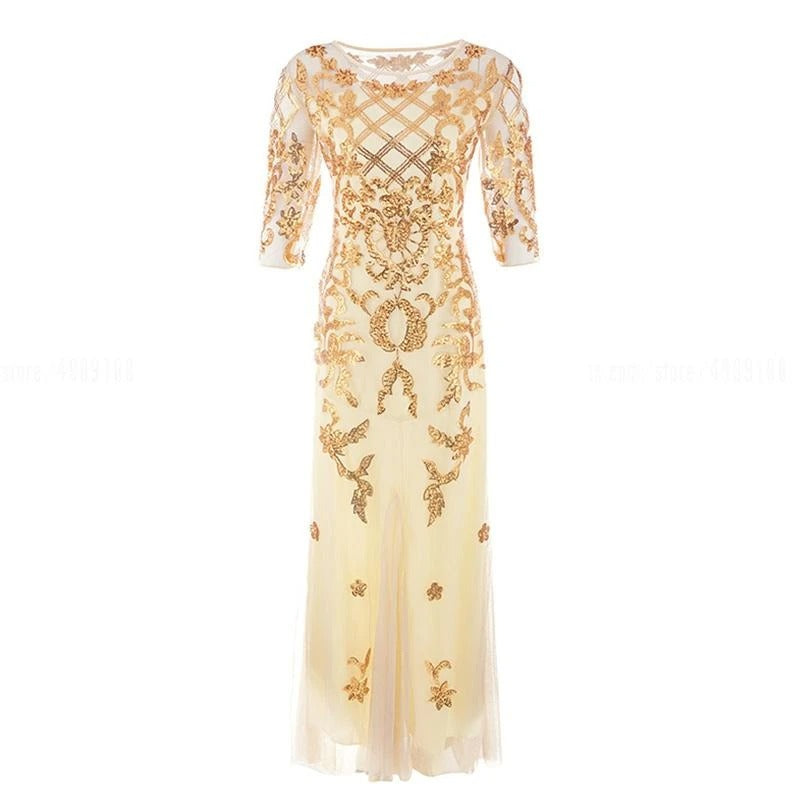 Vintage Elfenbein 20er Jahre Kleid