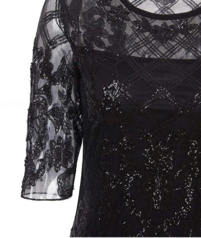 Vintage Schwarzes 20er Jahre Kleid