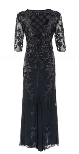 Vintage Schwarzes 20er Jahre Kleid
