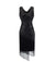20er Jahre Vintage Plus Size Schwarzes Kleid