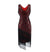 Rot Schwarz Plus Size Vintage 20er Jahre Kleid