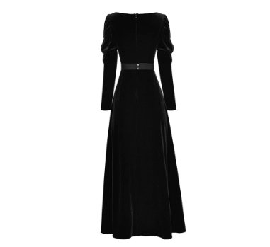40er Jahre Kleid Damen Schwarz