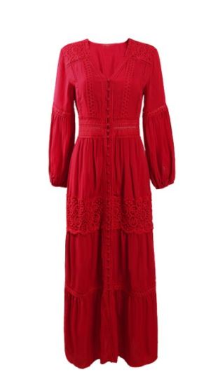 40er Jahre langes Kleid