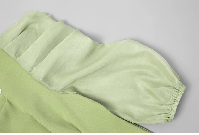 40er Jahre Vintage Hellgrünes Kleid