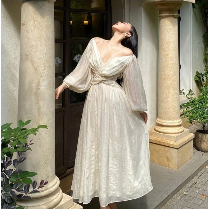 40er Jahre Vintage Rüschenkleid