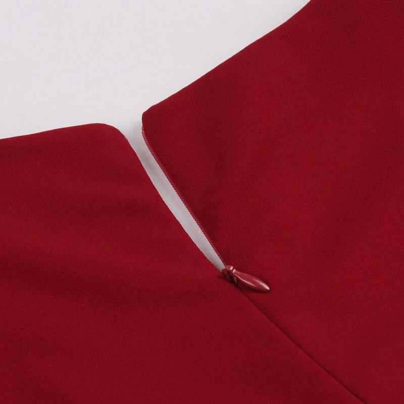 50er Jahre Kleid Burgund