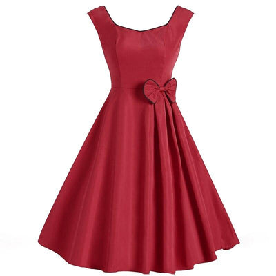 Rotes 50er-Jahre-Chic-Kleid