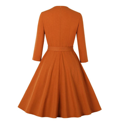 50er Jahre Kleid Orange