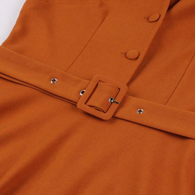 50er Jahre Kleid Orange