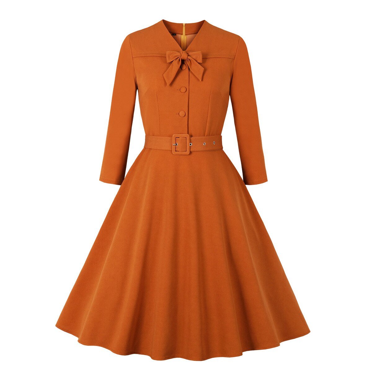 50er Jahre Kleid Orange