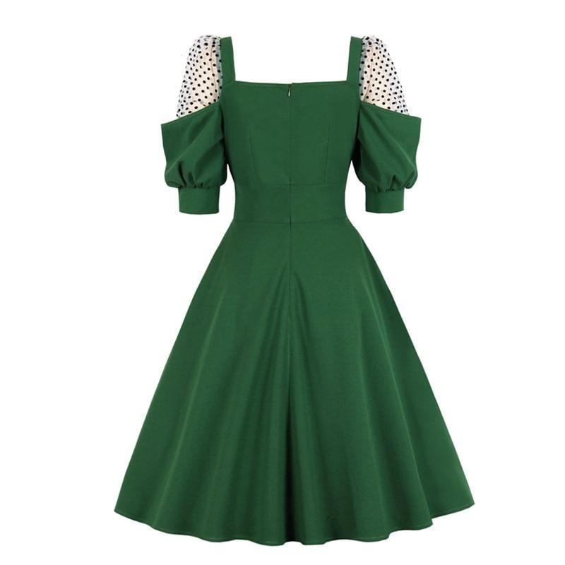 Grünes 50er-Jahre-Kleid für Damen