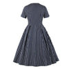Vintage Marineblaues 50er-Jahre-Kleid