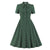 50er Jahre Vintage Grünes Polka Dot Kleid
