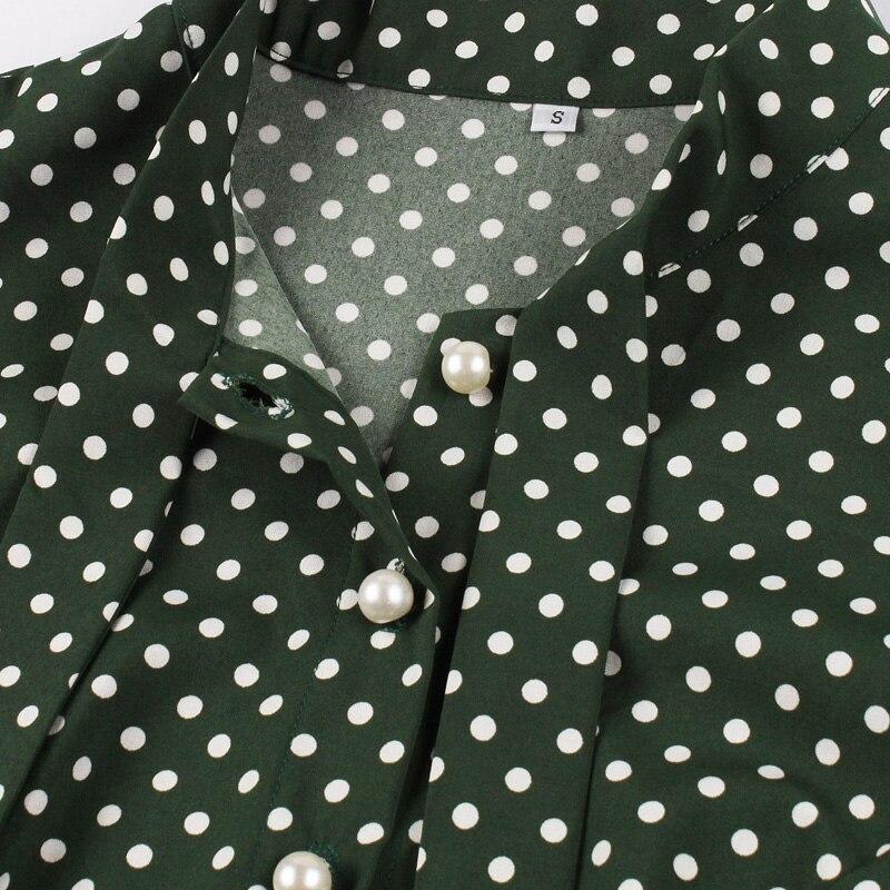 50er Jahre Vintage Grünes Polka Dot Kleid