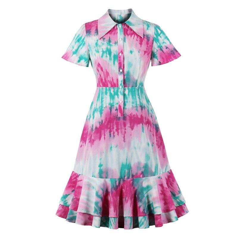 60er Jahre Vintage Färbekleid