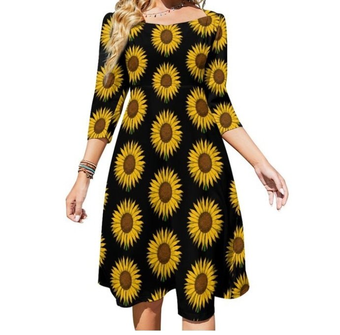 70er Jahre Hippie-Chic-Kleid