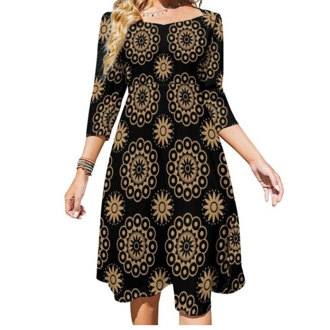 70er Hippie Cooles Sonnenkleid