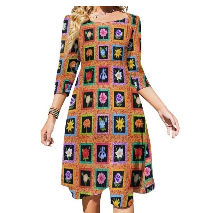 Peace & Love 70er Hippie-Kleid