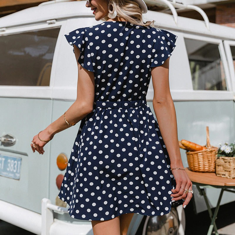 Vintage Marineblaues Kleid