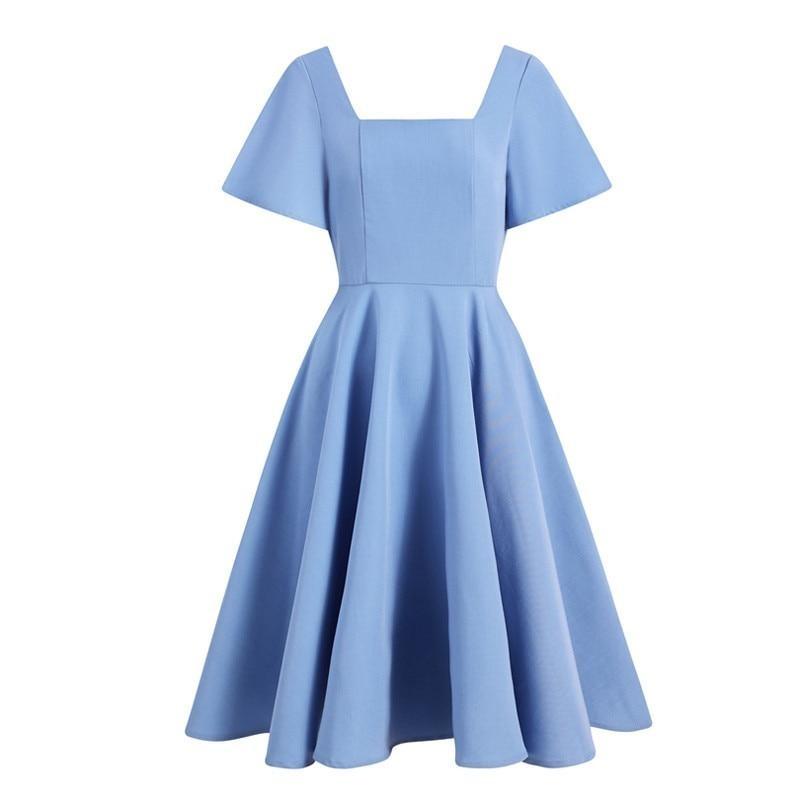 50er Jahre Pastellblaues Kleid