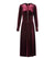 Burgunderrotes Kleid im Vintage-Stil der 40er Jahre