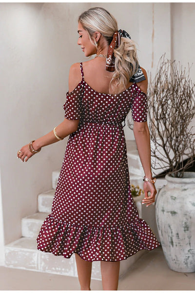 Vintage Burgunder Kleid