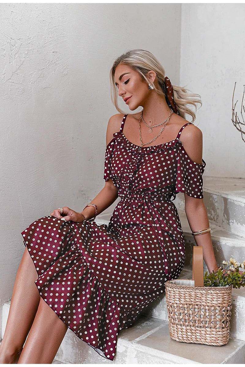 Vintage Burgunder Kleid