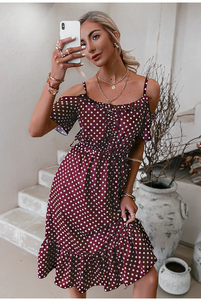 Vintage Burgunder Kleid