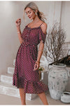 Vintage Burgunder Kleid