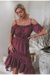 Vintage Burgunder Kleid