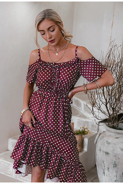 Vintage Burgunder Kleid
