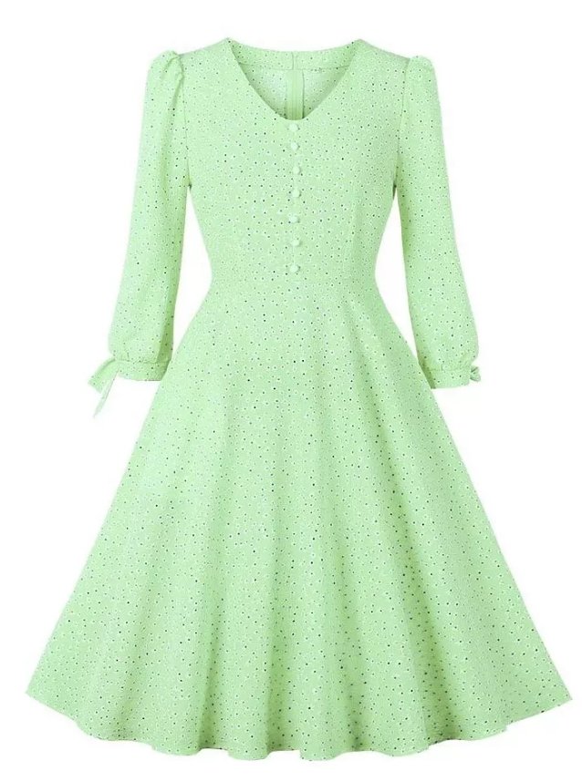 Vintage geknöpftes Kleid