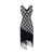 20er-Jahre-Charleston-Kleid – Schwarz und Silber