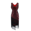 20er-Jahre-Charleston-Kleid – Schwarz und Rot