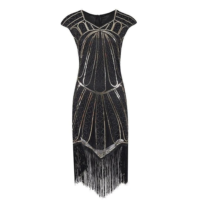 Charleston-Kleid aus den 1920er Jahren in Gold