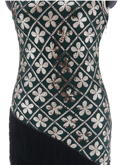 20er Jahre Charleston Kleid – Grün & Gold
