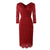 Vintage 50er Jahre Burgunder Bleistiftkleid