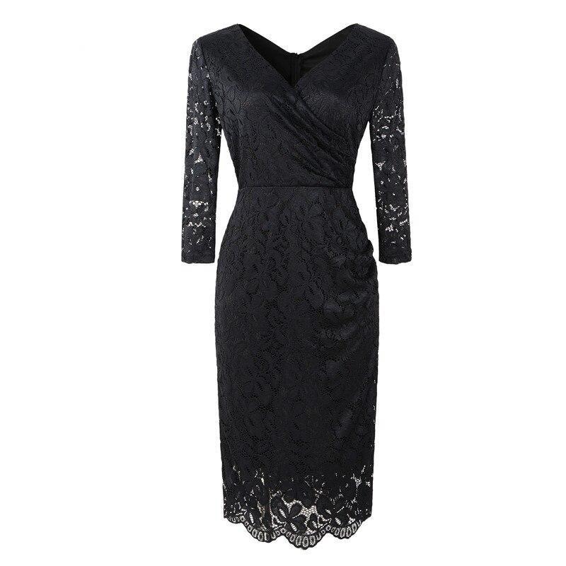 Vintage 50er Jahre Bleistiftkleid Schwarz