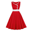 Rotes 50er-Jahre-Festkleid