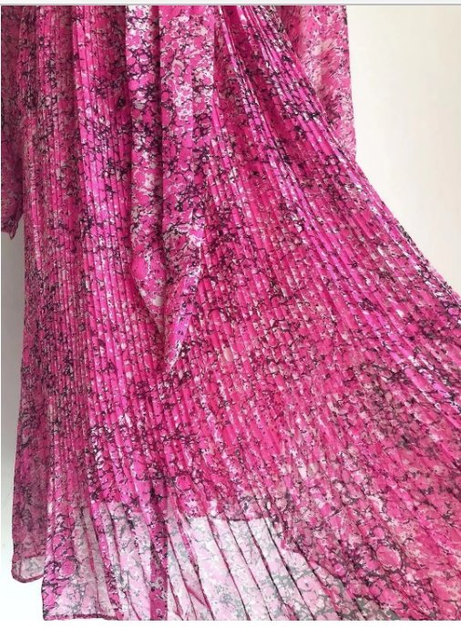 Rosa florales Vintage-Zeremonienkleid