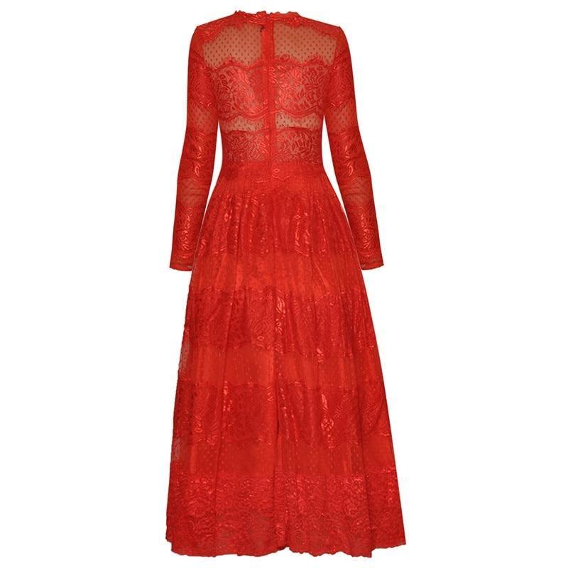 Vintage rotes Abendkleid