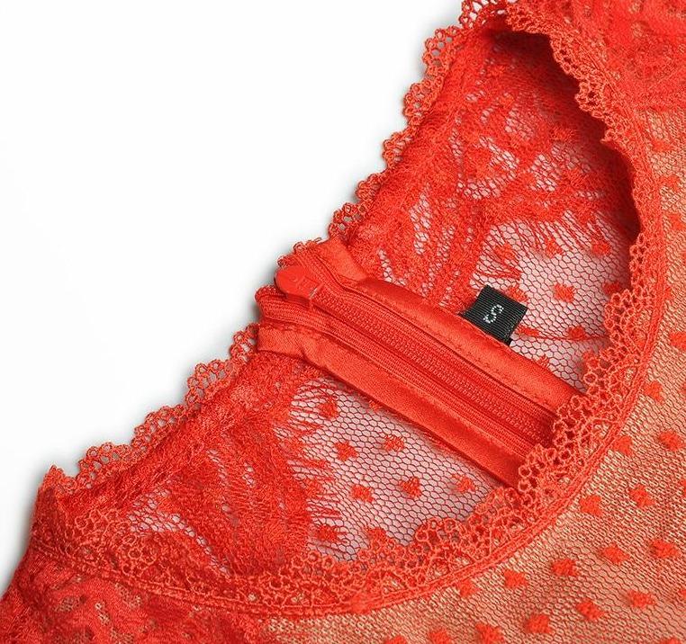 Vintage rotes Abendkleid