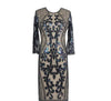 Beigefarbenes Abendkleid im Gatsby-Stil