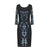 Schwarzes Abendkleid im Gatsby-Stil