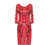 Rotes Abendkleid im Gatsby-Stil