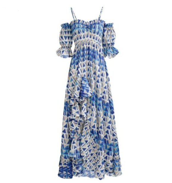 Blaues Vintage Abendkleid